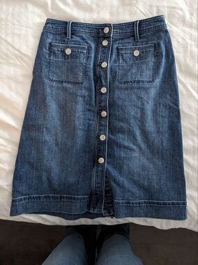 Talbots Jeans Skirt  in Dark Blue Denim